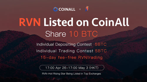 2019 Fastest-growing Exchange CoinAll Lists Ravencoin (RVN) with 10 BTC Giveaway