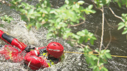 water safety 5pkg frame 180 Crews Practice Water Rescue In Rushing Waters Of Clear Creek