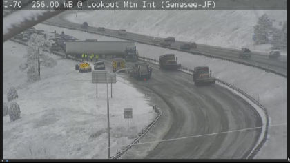 cdot i 70 and genessee ax frame 8620 Slick Roads Cause Travel Problems Including Jackknifed Semi