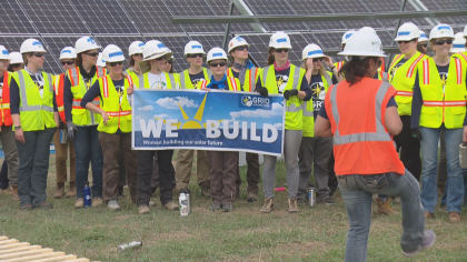 woman solar build 5vo transfer frame 165 Nonprofit Helps Attract More Women To Solar Energy Field