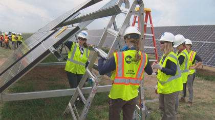 woman solar build 5vo transfer frame 214 Nonprofit Helps Attract More Women To Solar Energy Field
