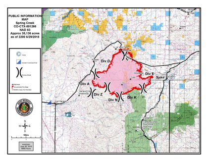 spring fire map credit spring fire fb One Arrested On Arson Charge For Massive Spring Fire