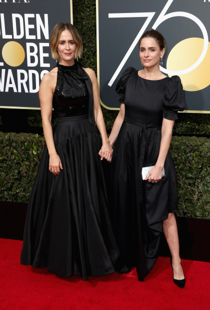 gettyimages 902339642 Strong Statement Made At Black Draped Golden Globes