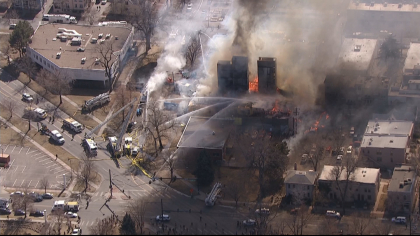 copter wednesday emerson fire 1230pm frame 9854 Investigators: Undetermined Cause Of 18th & Emerson Construction Fire