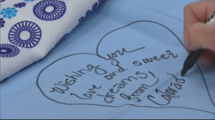 Volunteers Make Pillowcases For Florida Students To Help Cope