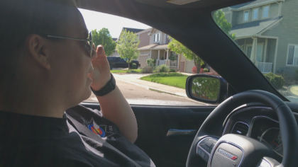 thin blue line car 10pkg transfer frame 366 Woman Backs The Blue With Unique Car: They Just Stare At It