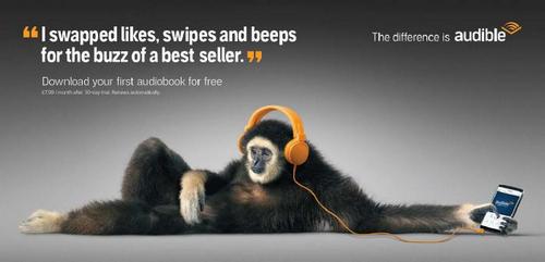 Audible launches campaign starring a collective of apes
