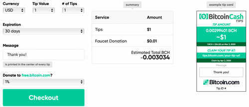 Human Readability and Privacy: BCH Can Be Sent by Email With Tips Tool, No Usernames Required