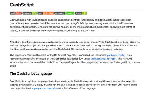 Bitcoin Cash Innovation Accelerates With Cashscript High-Level Language