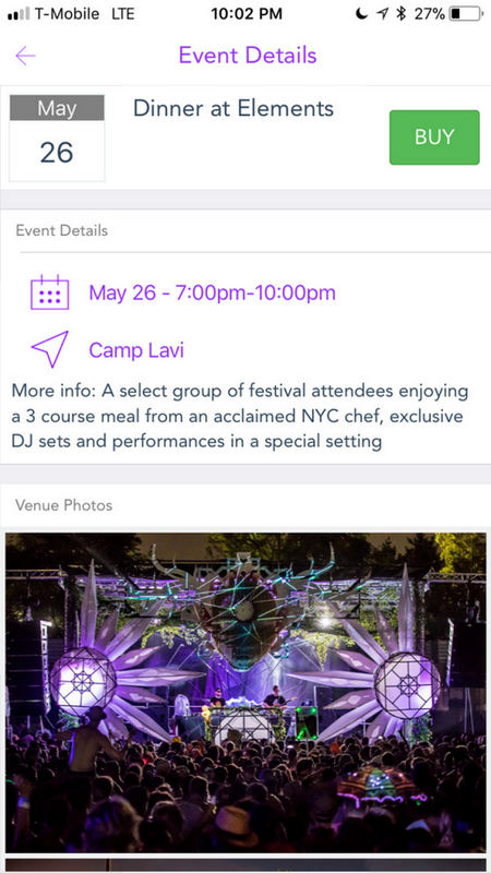 Event Details Screen Blockparty