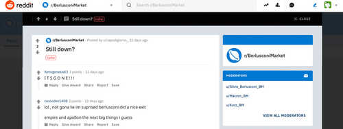 Berlusconi Admins Disappear - Darknet Users Rush to Find Alternatives
