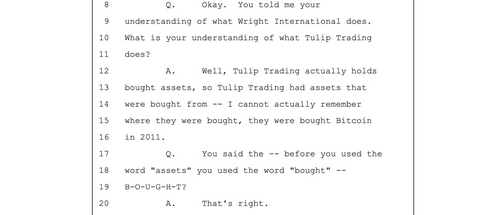 Deposition of Craig Wright's Wife Shows Little Understanding of Bitcoin Private Keys