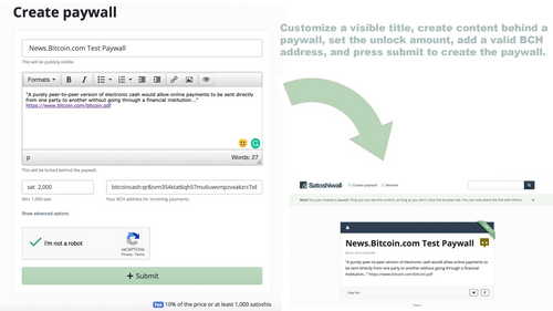 Developer Launches BCH-Powered Paywall Service