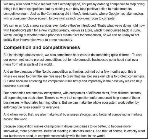 EU Antitrust Boss Flags Facebook Crypto Libra for Monopoly Risks