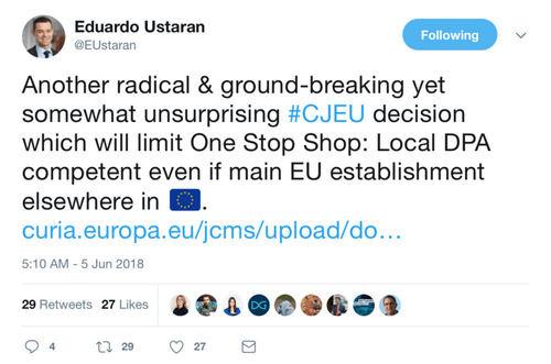 EU ruling on the responsibility of Facebook admins to collect data may have far-reaching consequences