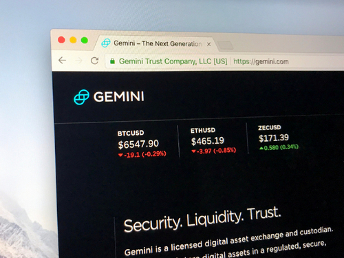 Gemini cryptocurrency exchange