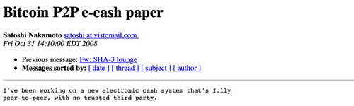 How Bitcoin’s Peer-to-Peer Cash System Was Revealed 11 Years Ago