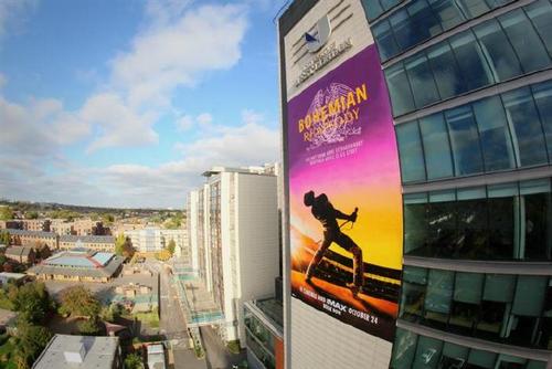 Twentieth Century Fox is using the University of West London building to promote Bohemian Rhapsody