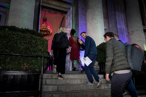 Guests arriving at the event