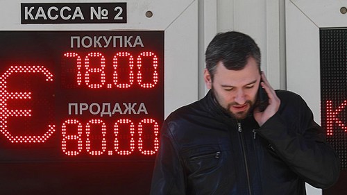 Russian Ruble Continues Plunge Amid Sanctions Sell-Off, Syria Tensions